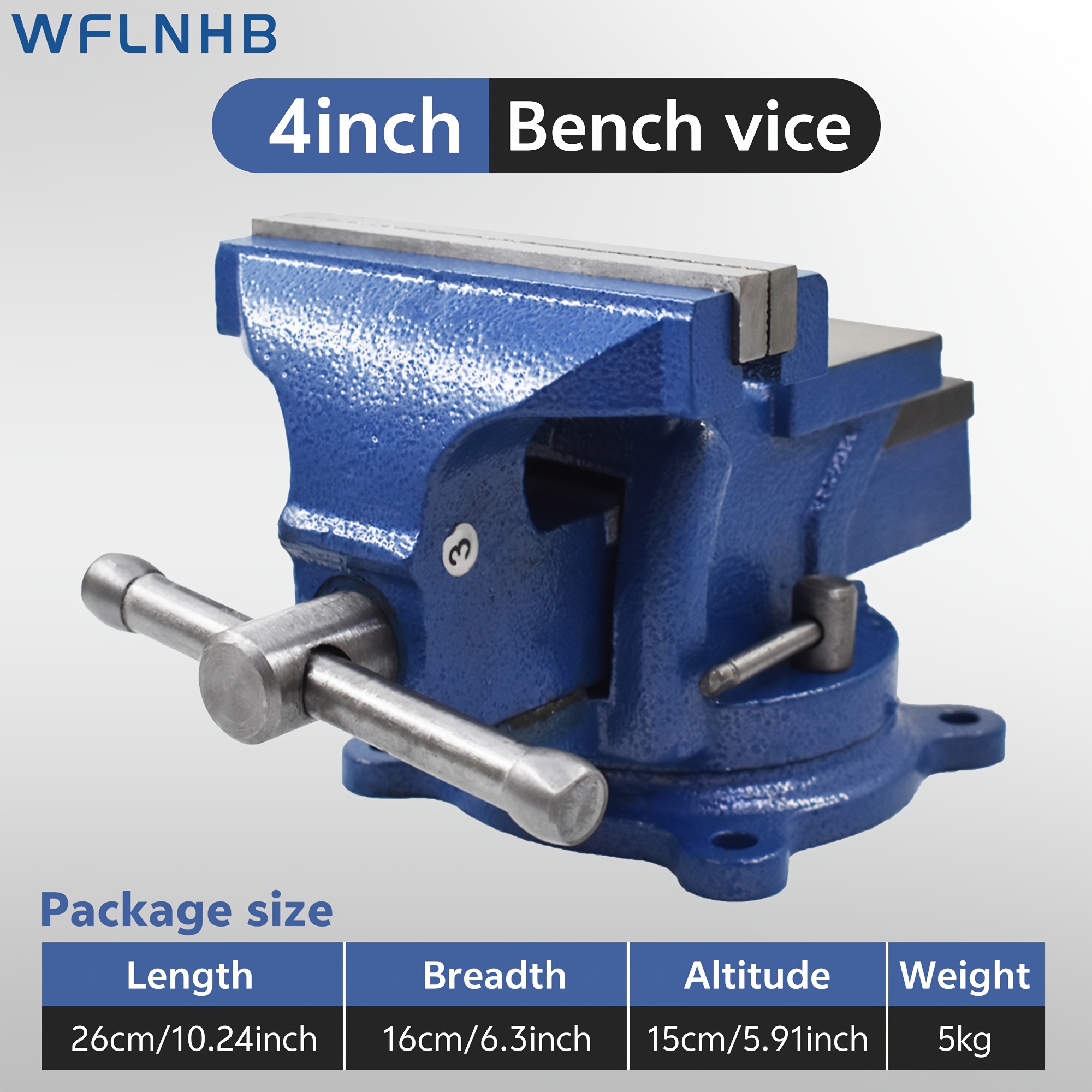 6-inch Heavy Duty Mechanic Bench Vise With 360° Swivel Base – Carbon Steel Table Clamp 8 thumbnail image