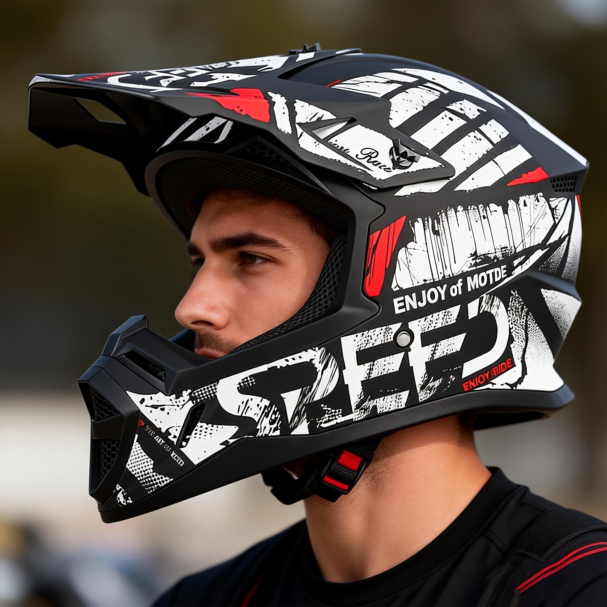 abs motorcycle helmet AIR GPX Matte Black The interior of this motocross helmet is easy to detach and wash X7 Full Face Helmet –