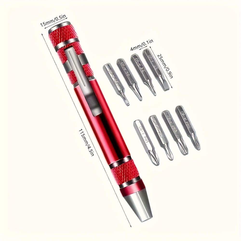 TEMU Multi-functional Screwdriver Set, Aluminum Screwdriver Assembly, Convenient Maintenance Tool, Portable Multi-functional Repair Tool