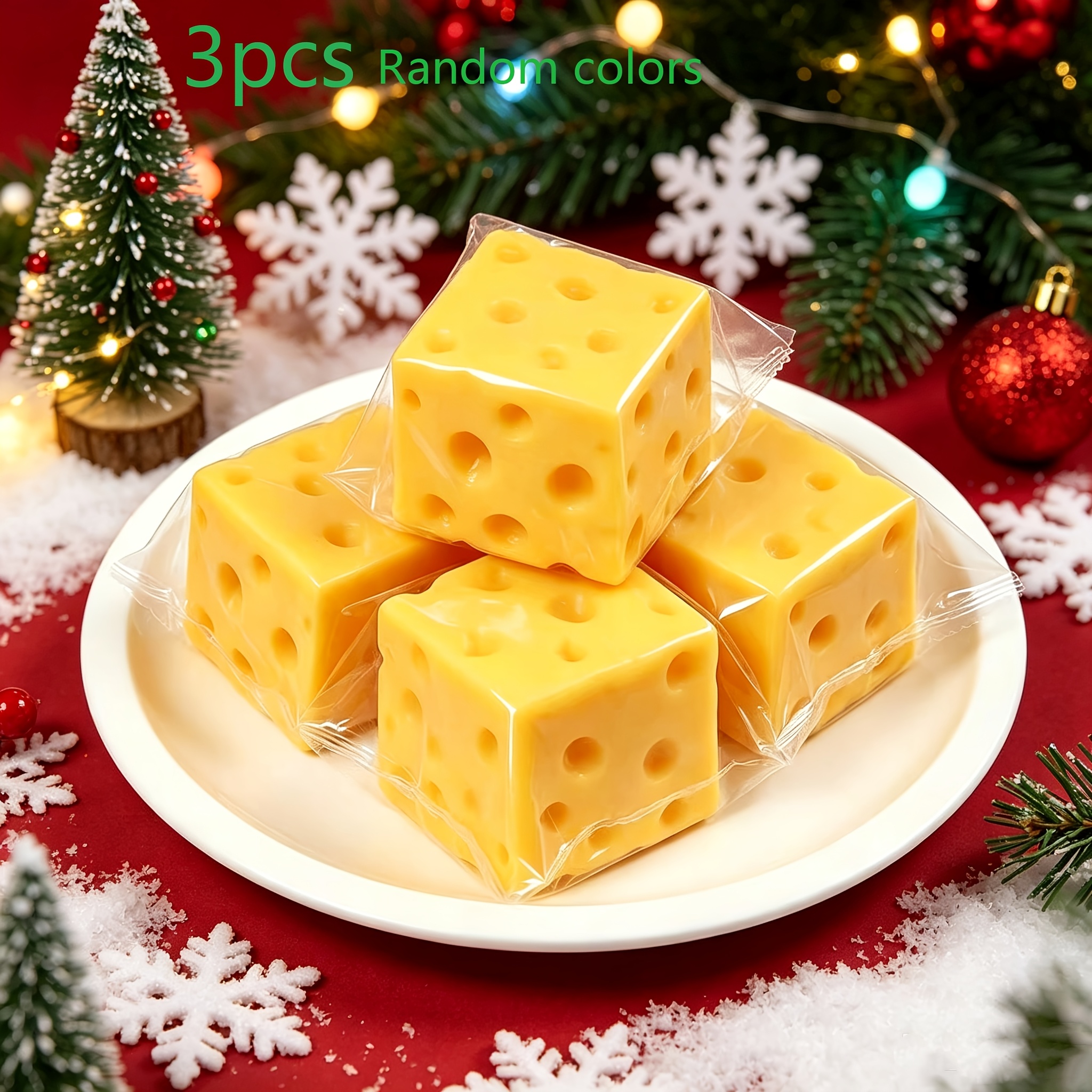 Image of Fei 3pcs Squeeze Toy Butter Toy And Cheese, Latest Hot Toy, Cheese Squeeze Heavy ! Rich Milk Fragrance, Delicate And Soft Texture, Suitable For Everyone. Ideal For Best Gift For Easter Random Colors