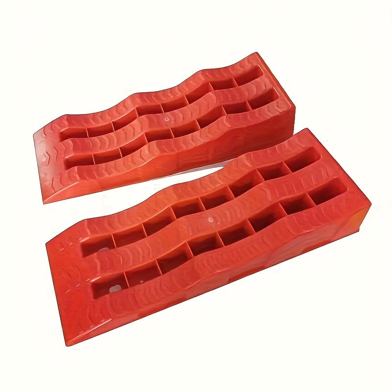 TEMU Rv Wheel Chock, 2pcs Rv 3-tiered Tire Ramps, Leveling Wedges Leveling Blocks Leveling Ramps, Rv Car System, Perfect For Rv, Cars, Motorhome,
