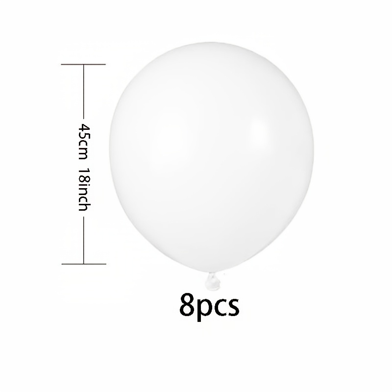 Image of 8pcs Large Red And White Latex Balloons, 18 Inches, Suitable For Valentine's Day, Wedding, Engagement, Christmas, Holiday Decorations, Party Events, Celebration Decorations, Photo Balloons