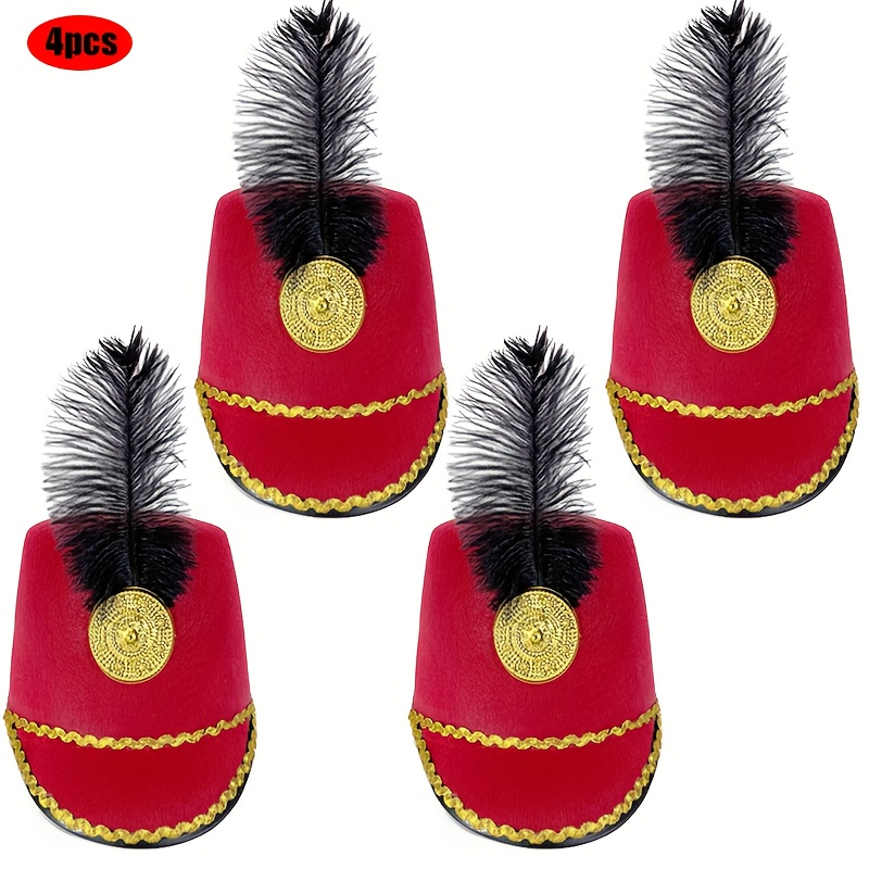 TEMU Set da 4 pezzi: cappello da cavaliere, cappello per esibizioni, cappello da batterista, cilindro in , , , blu. Unisex per . per esibizioni sul .