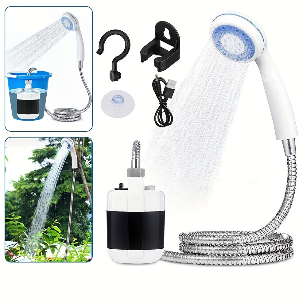 

Portable Shower Camping Travel Shower, Home Travel Garden Water Handheld Camp Shower Pump-water Filter System (4 To 5 Liters Of Water Flow Per Minute)