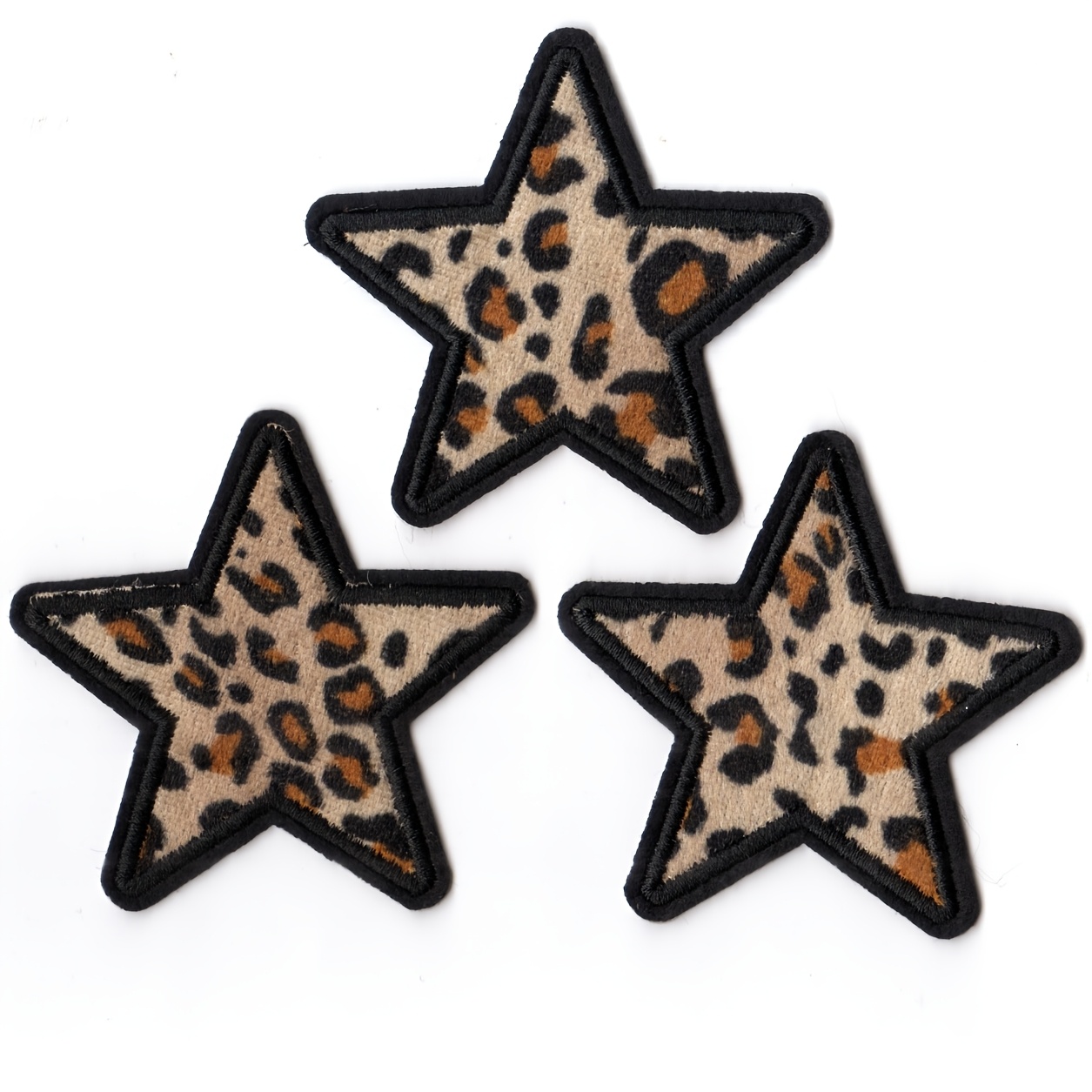 TEMU Parche bordado de con estampado de leopardo, diseño de dibujos animados, para planchar o coser, para ropa, bolsos, zapatos y sombreros de