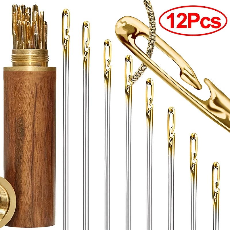 

12pcs, Aiguilles à Coudre à Trou Latéral, Aiguilles pour Personnes Âgées, Aiguille à Coudre à , Aiguille à Enfiler DIY pour