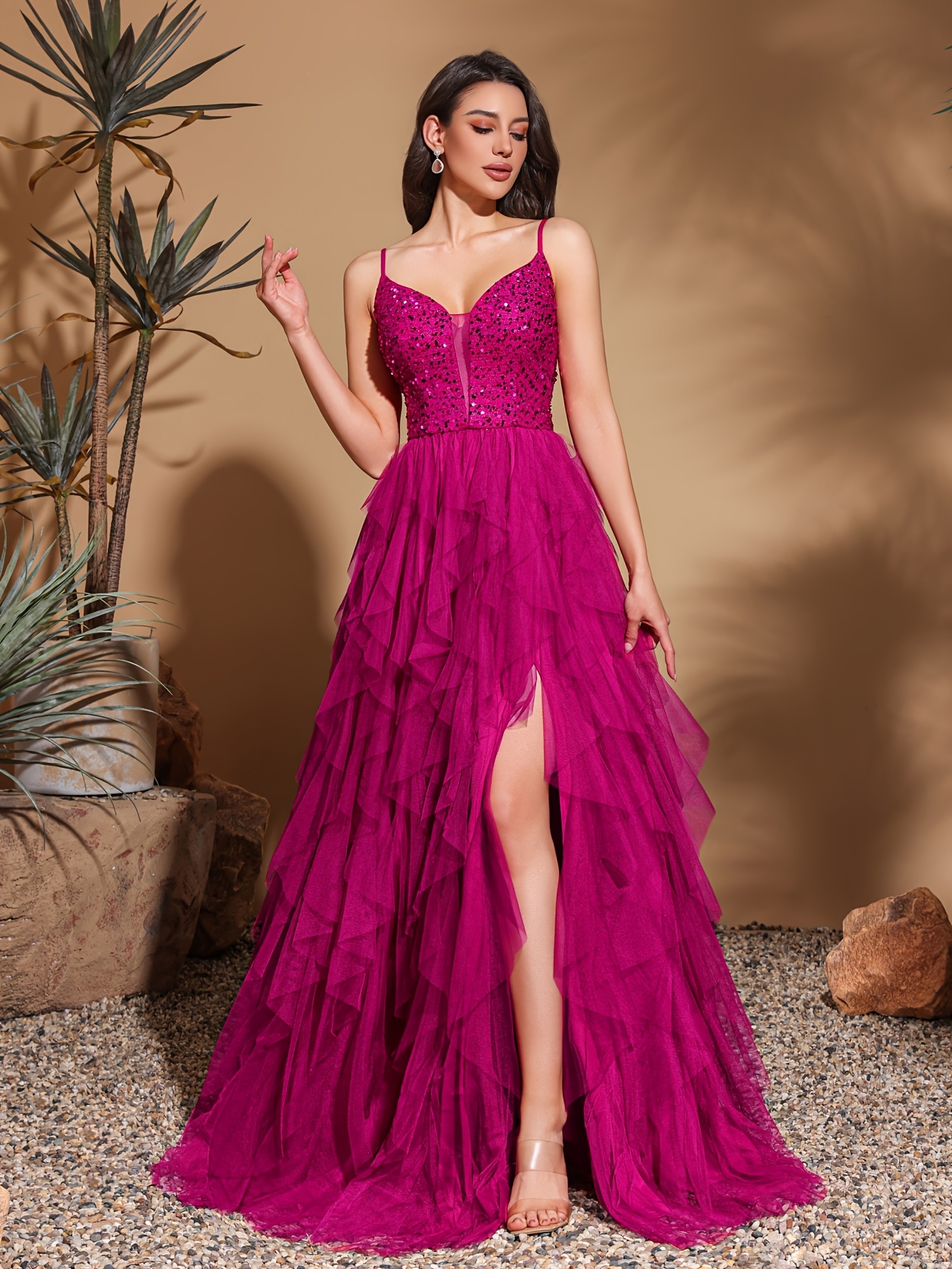 fuchsia dress sold on Temu United States fuchsia dress sold on Temu United States