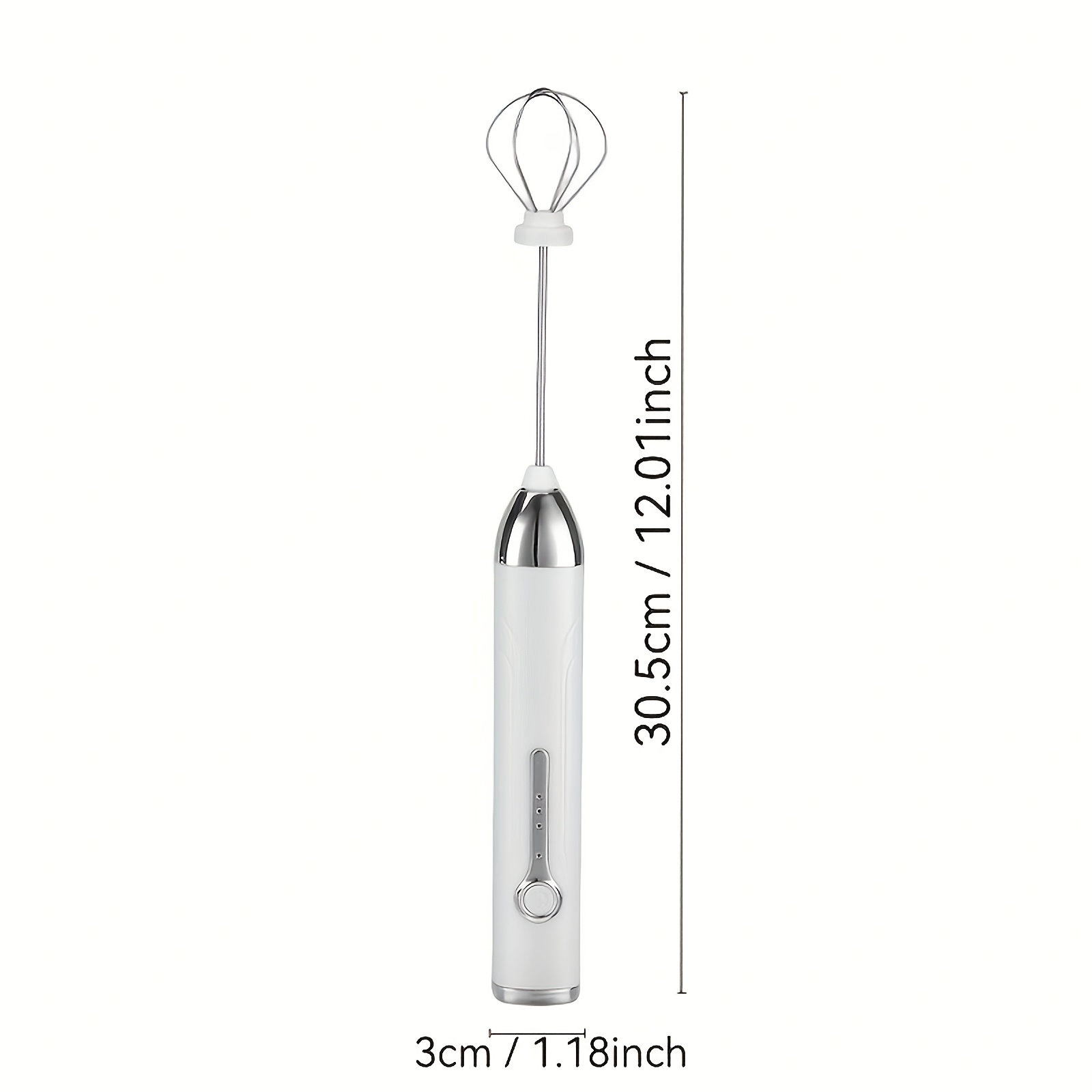 compact usb charged handheld mixer milk frother white stainless steel whisk with dual interchangeable heads for egg beating baking 800mah lithium battery ideal for coffee cappuccino household mixer cream frother wireless different baking needs details 10