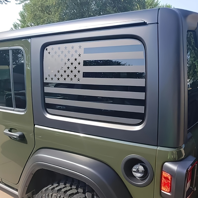 

2pcs Decals For Jeep, -adhesive Patriotic Stripes, & Metal - Irregular , Use