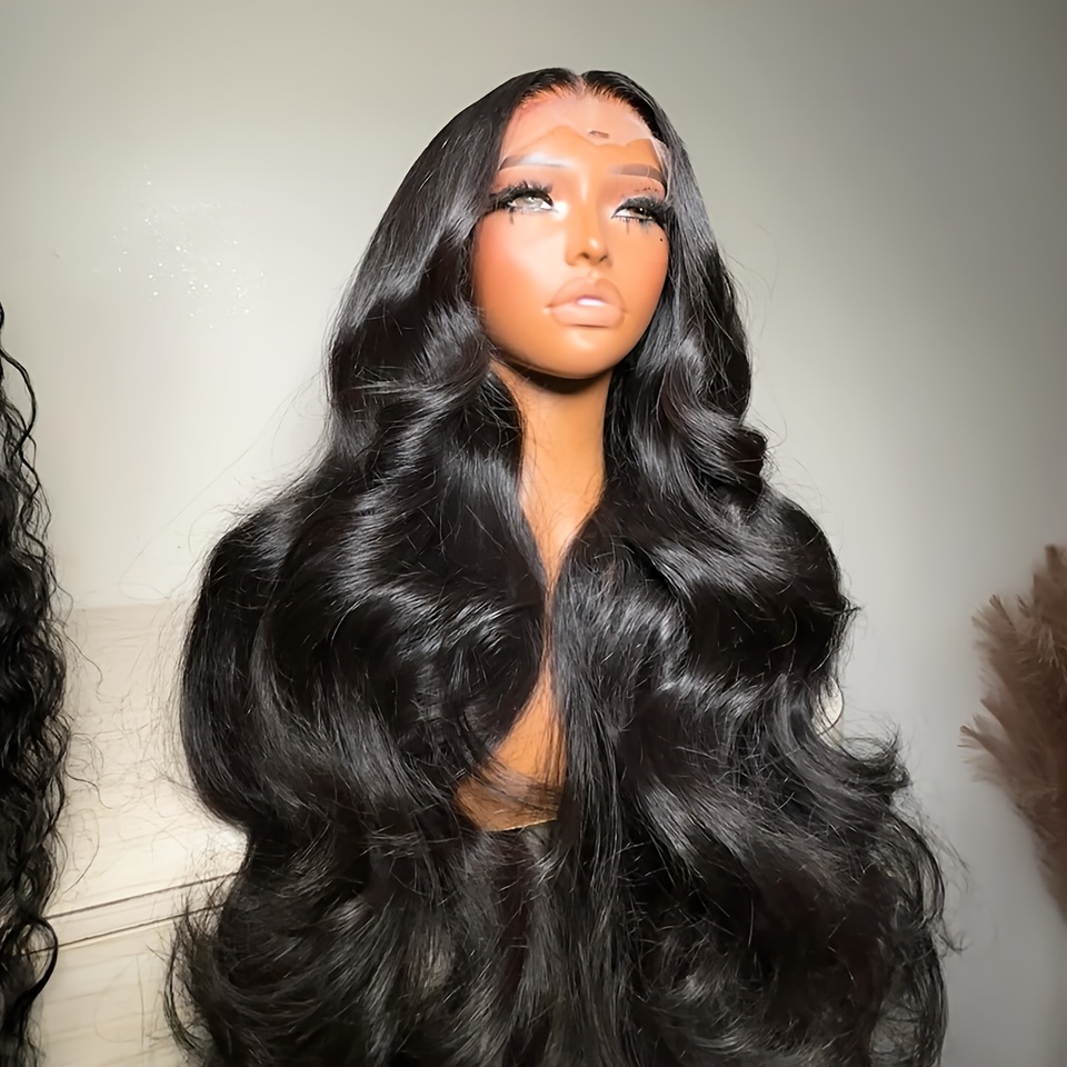 26 body wave lace front wig 13x4 hd lace frontal wigs black 