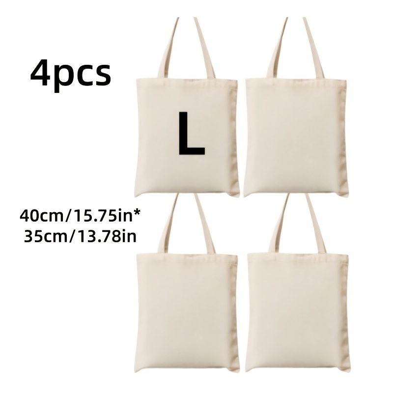 TEMU 4 Minimalist, Stylish Tote Bags. Solid- – Ideal For Diy Gift Bags, Shopping Bags, Gift Packaging Bags, And Commuting Backpacks.