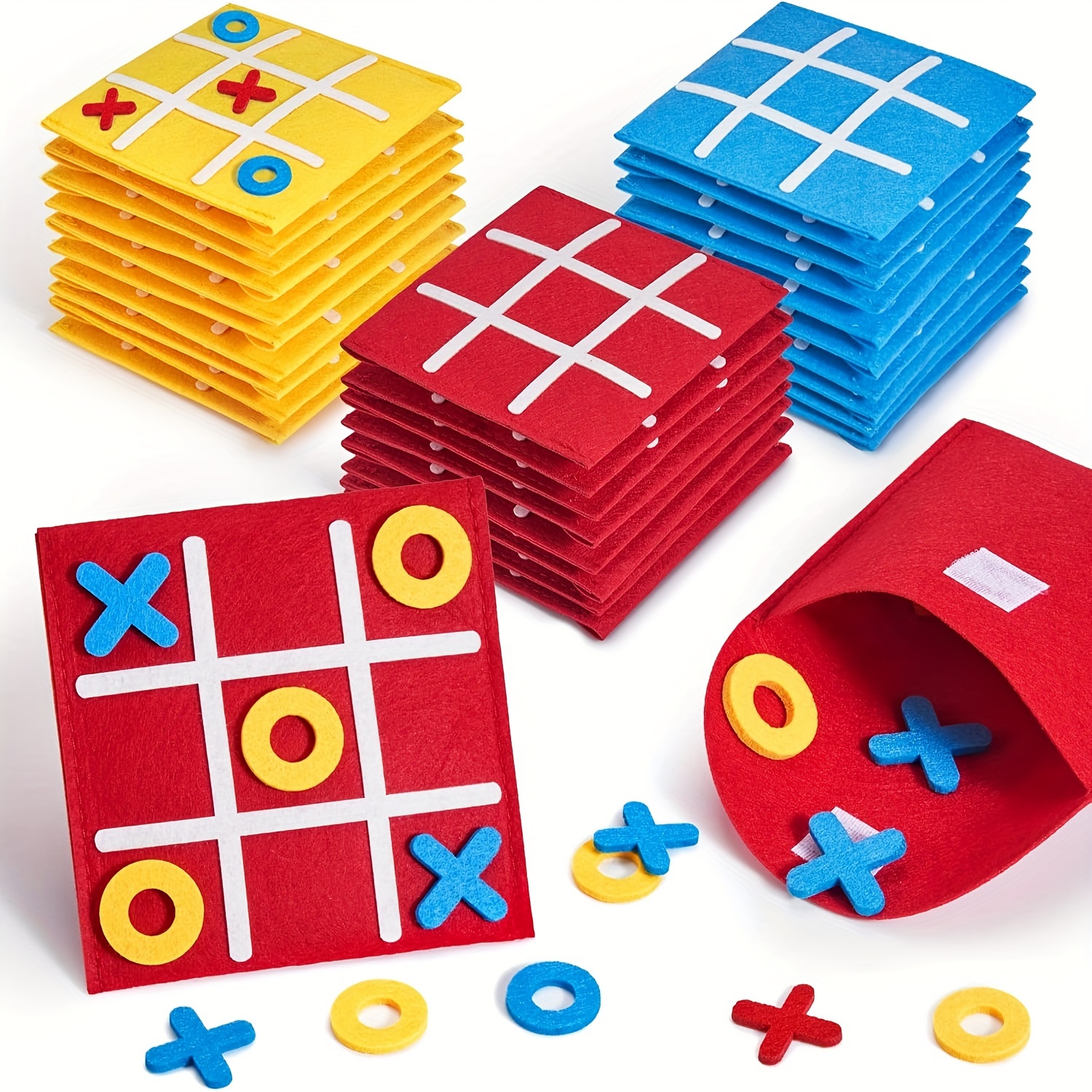15pcs Felt Tic-Tac-Toe Party Game Set