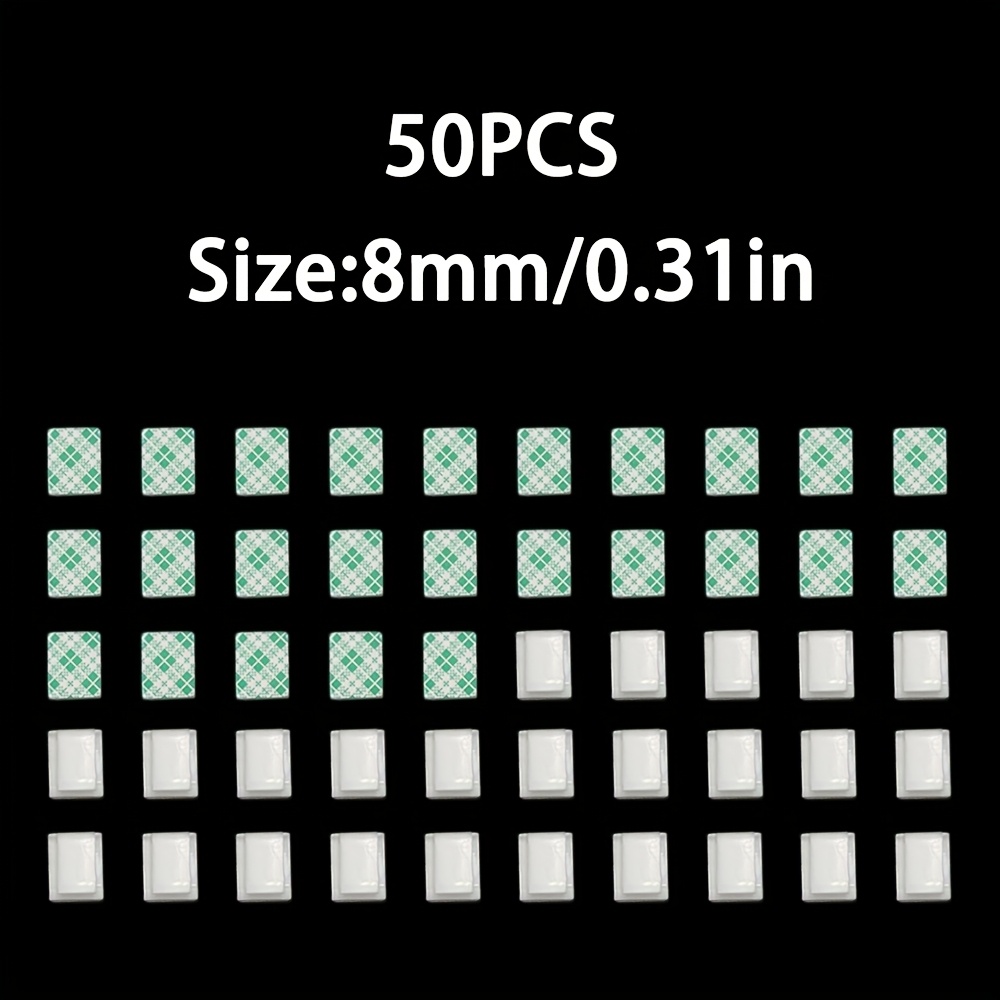 Image of 50pcs Led Strip Clips, Green Adhesive Fixing Clips, Led 8mm/10mm Tape Fixing Buckles, No-drill Adhesive Buckles
