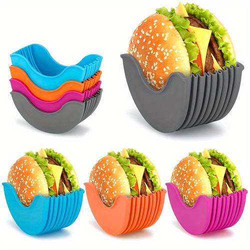 1pc 2pcs silicone burger clamps contact free and anti dislodgement sandwich holders retractable burger clamps