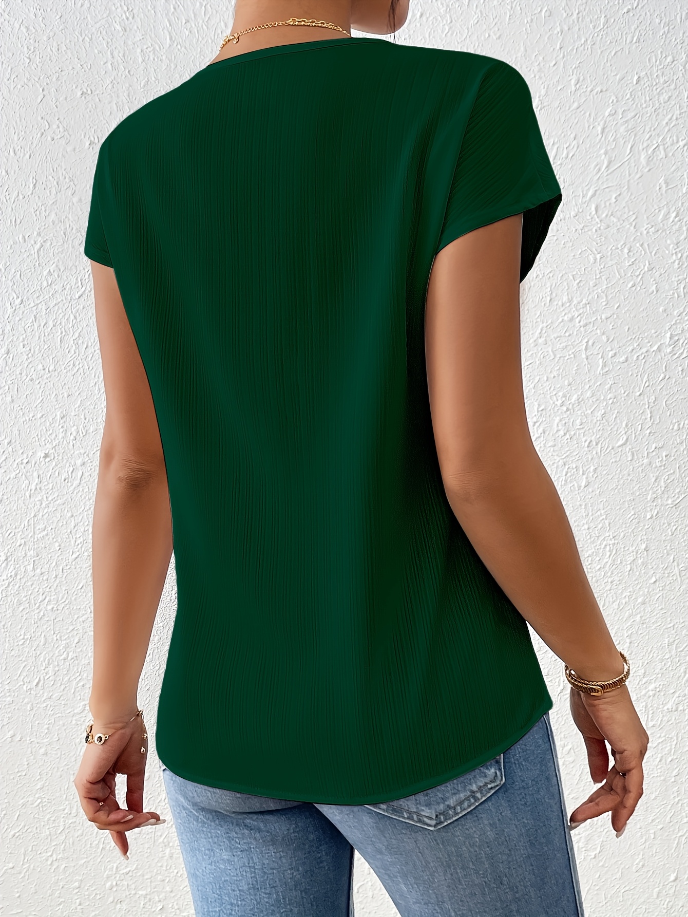 blusa elegante cuello verde mujer tirantes Temu Spain