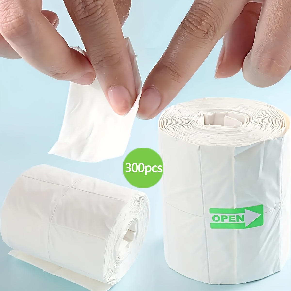 Image of 150/300/500pcs Disposable Nail Wipes, Nail Polish Remover Pads, Gel Polish Soak-off Remover Wipes, Nail Surface Cleaner Pads, Single-use Wipes For Manicure, Cuticle Cleaning, Nail Art Tools