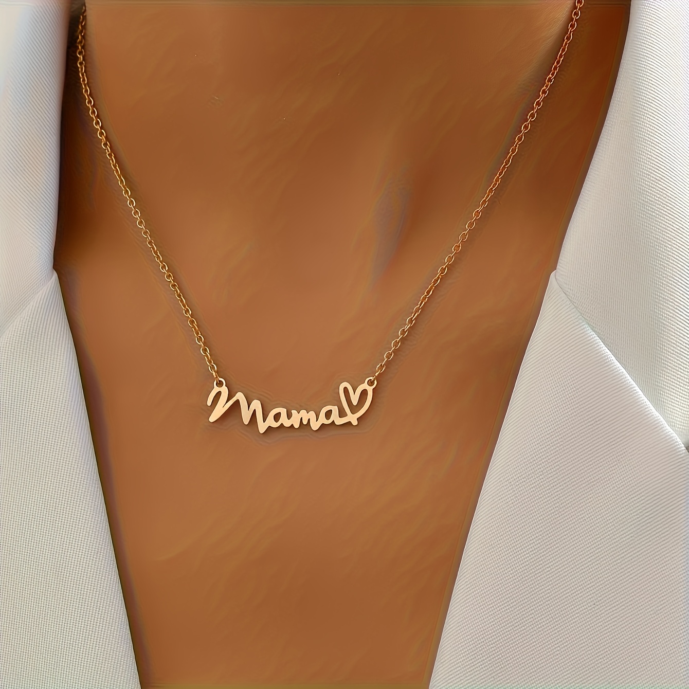 TEMU 1 Stylish And Minimalist Women's Letter Necklace, Suitable For Daily Wear And Parties
