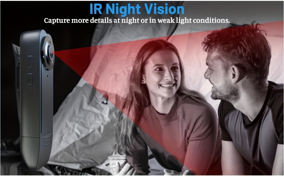 body camera 1080p 64gb body camera with   clip wearable camera with motion detection and night vision suitable for proof of work delivery outdoor travel personal use Product details 3