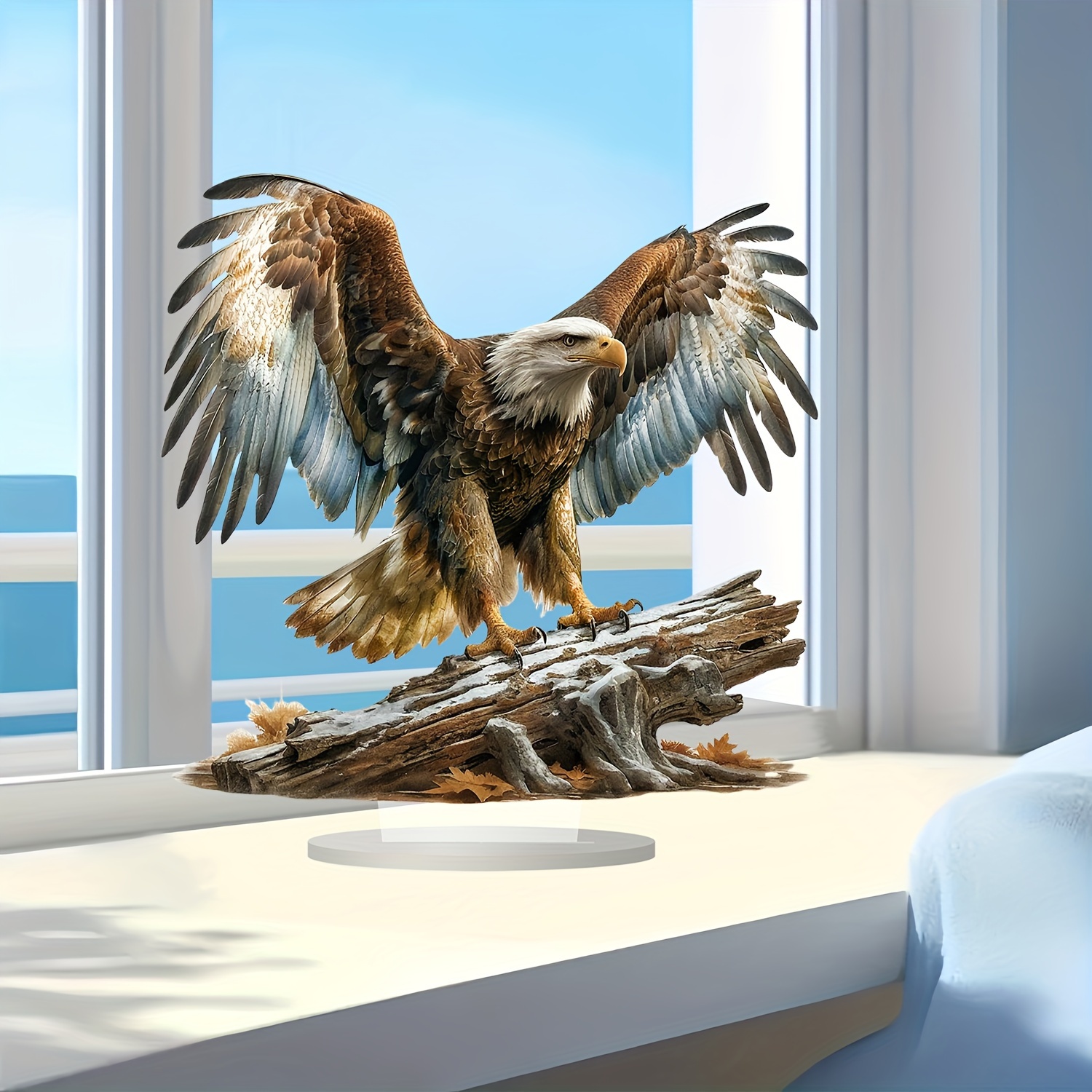 

Boho Acrylic Eagle Sculpture - Multipurpose Decorative Sign & Plaque, Animal Theme Desk Ornament, Creative Decor For Home, Room, Office Desk, Cafe - No Text, Unique Gift Idea (set Of 1)