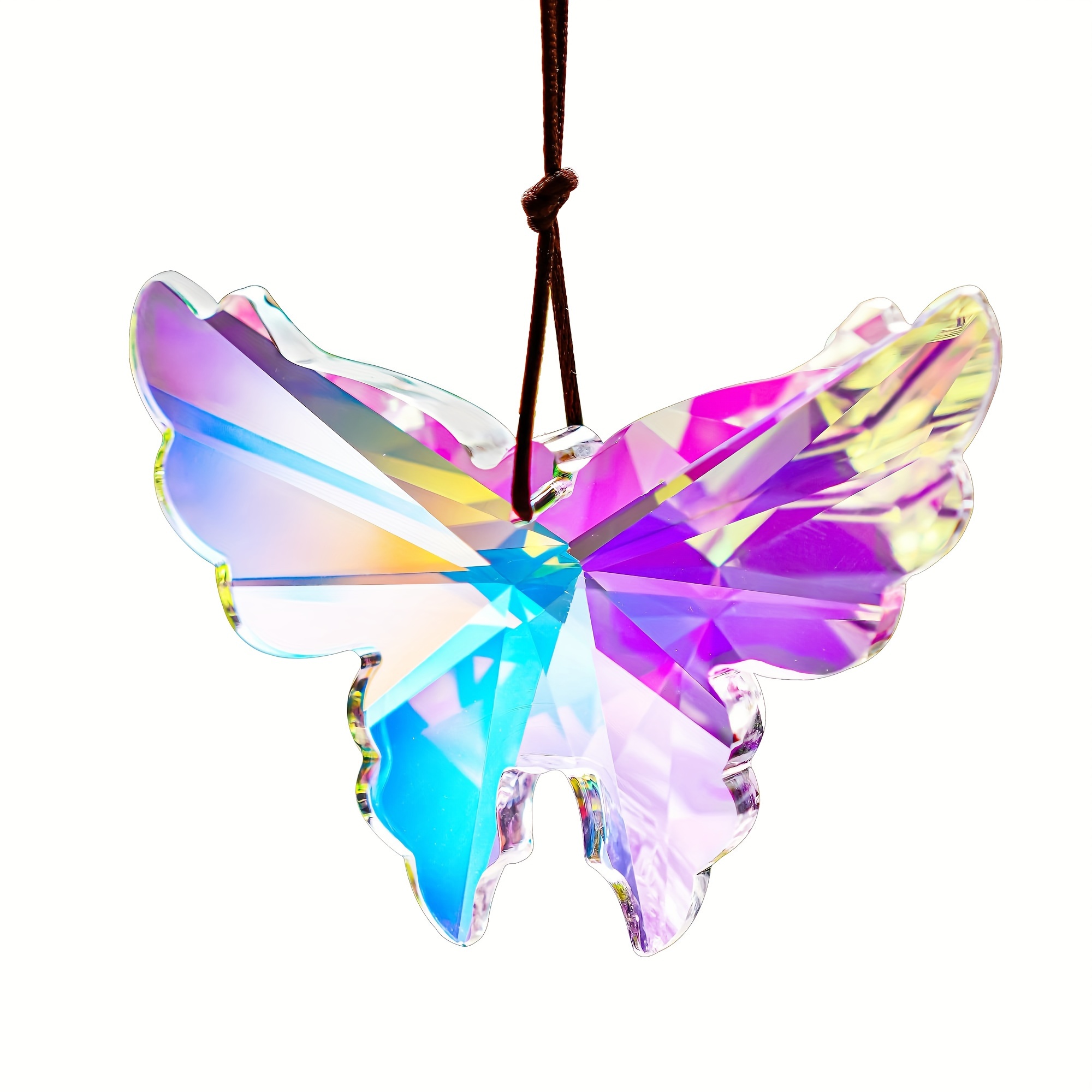 Image of 76mm Crystal Hanging Prism Suncatcher, Rainbow Glass Sun Catcher, Ab Prism Hanging Crystals For Home Christmas Decor
