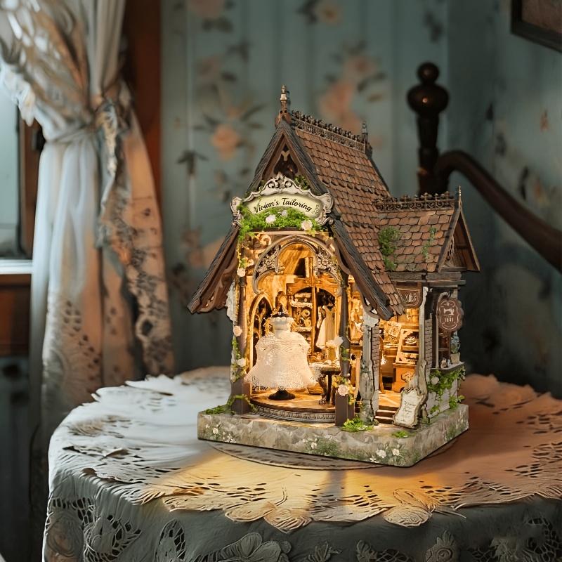 Image of Set Of 1,diy 3d Book Nook Kit,3d Puzzle, Handmade Assembled, Mini House, Bookshelf Decor, Valentine Gift, Halloween Gift, Christmas Gift, Thanksgiving Gift, Birthday Gift, Creative Gift