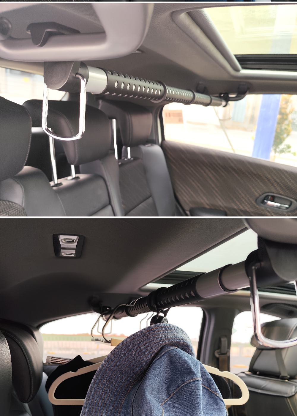 Car drying rod trunk drying rack Trunk hanger rod Camping drying rack laundry rack Vehicle rod holder telescope car fix rods, Drying Racks