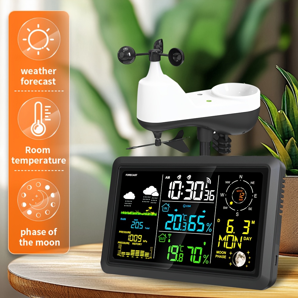 wireless weather station wind speed temperature Temu Poland