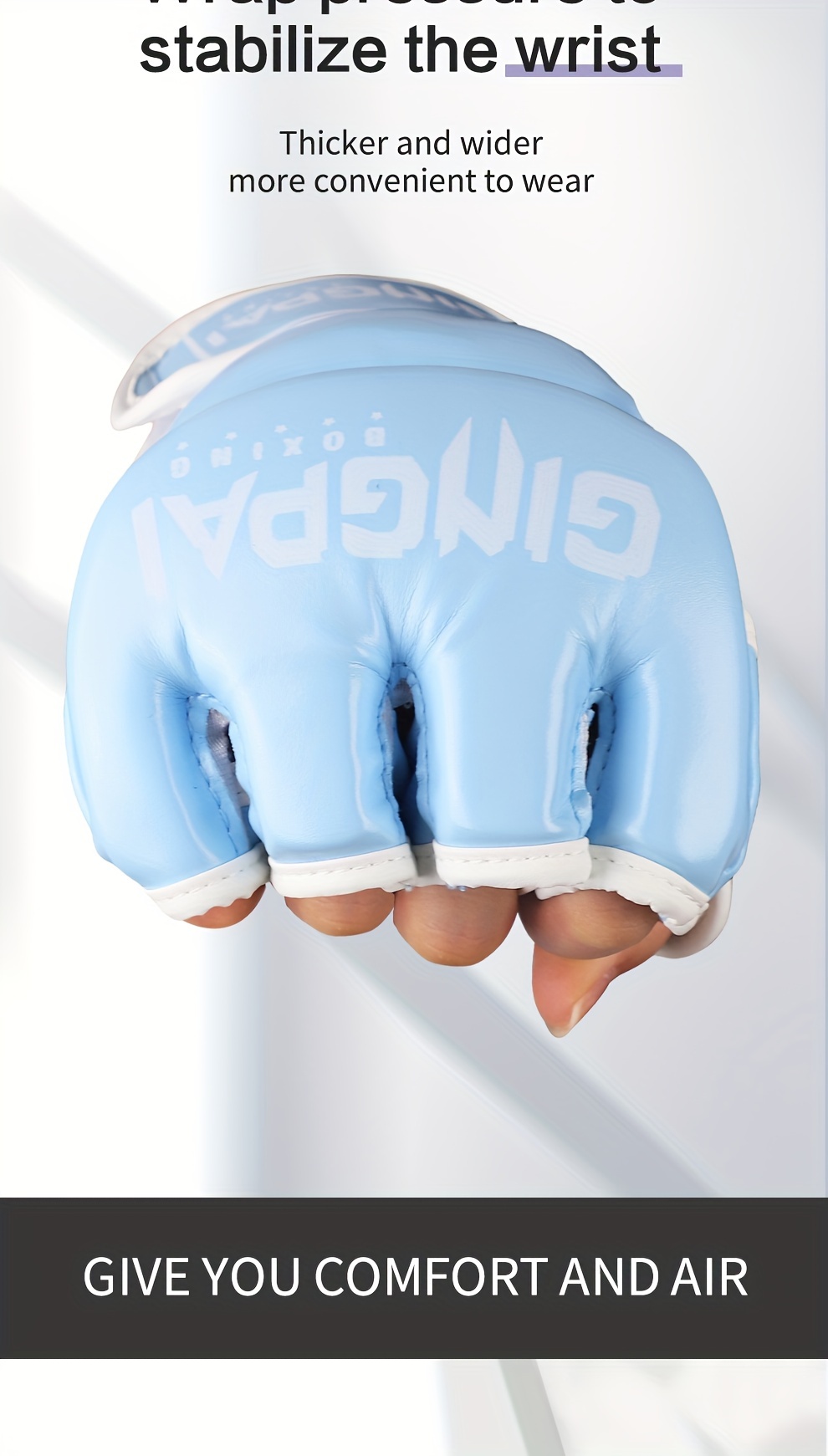 Boxing Gloves Scattered Finger Gloves Adult Men's And Women's Half Finger Training Professional Boxing Gloves_voghion.com