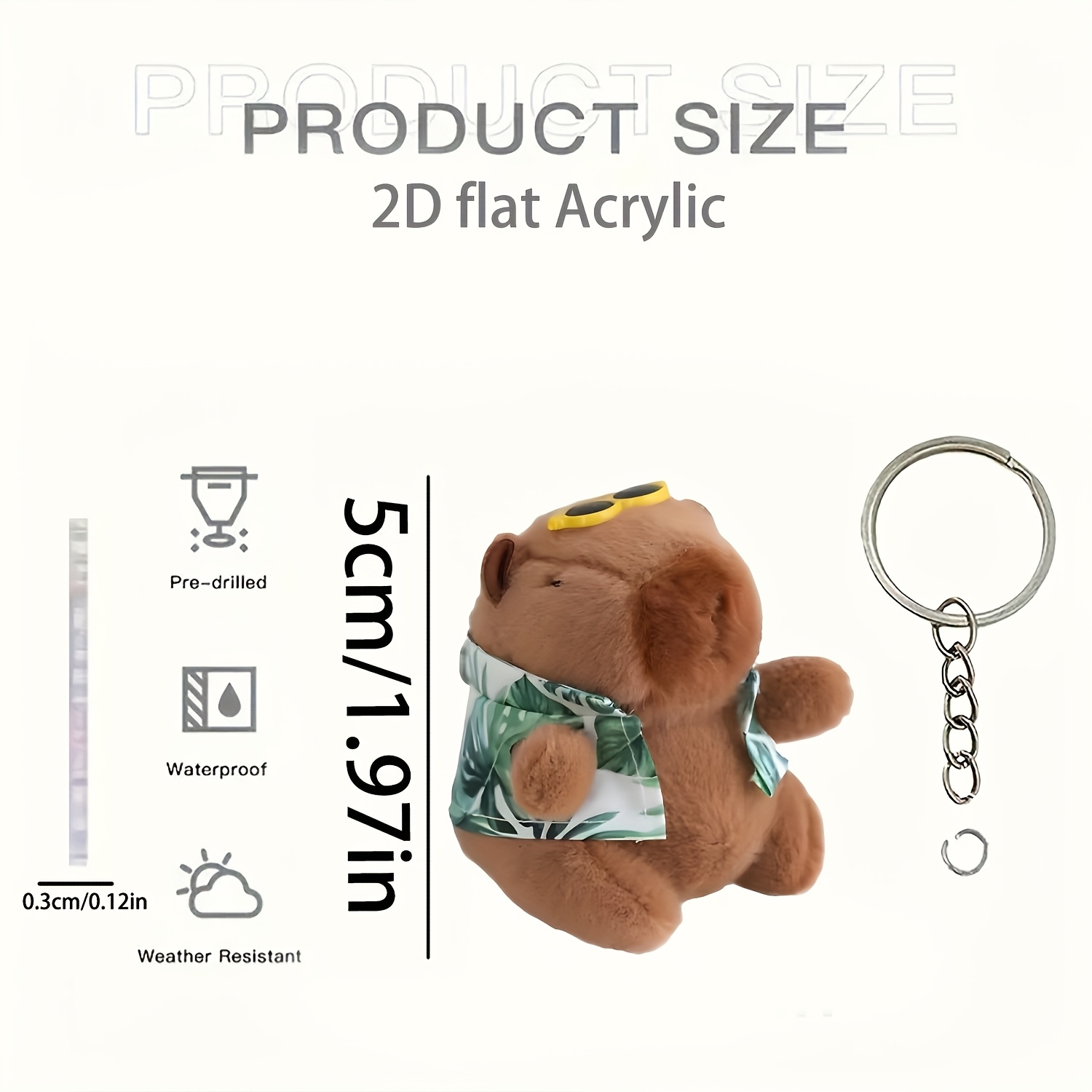 TEMU Llavero de 2D, Anillo para Llaves - Decoración Personalizada, Colgante con Diseño Navideño, un Regalo para que Gustan de las Decoraciones,