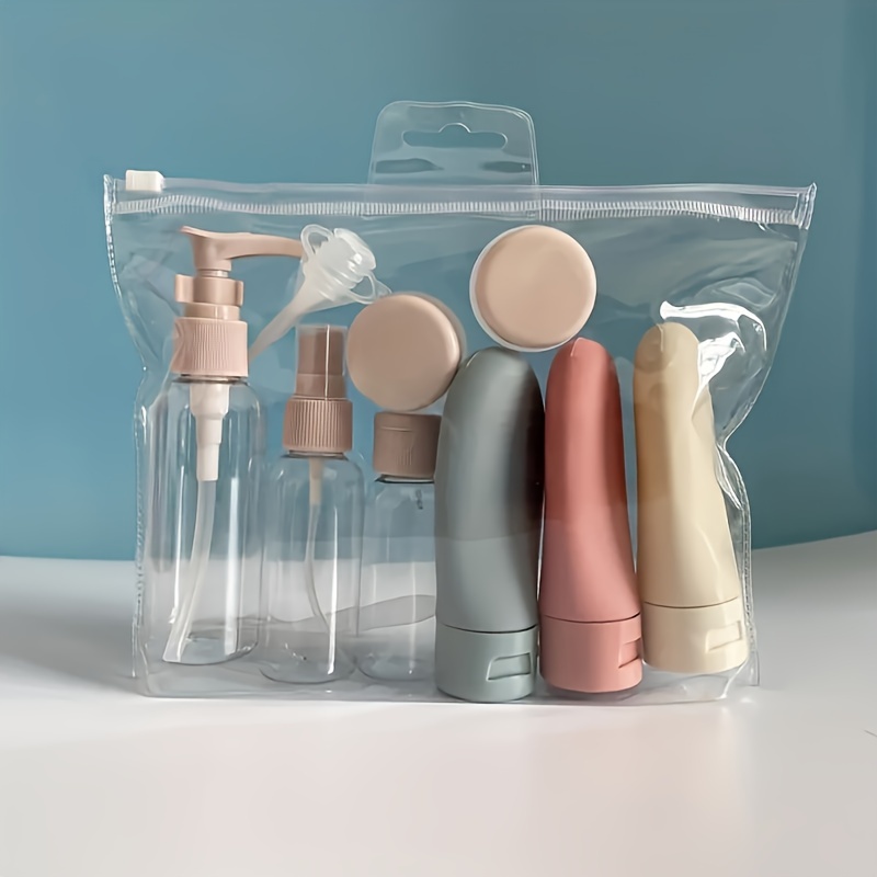 

Travel Bottle Set, Refillable - Leakproof Plastic Spray Bottles For Toiletries, Lotion, Shampoo, Conditioner, Soap - Bps Free, Unscented Liquid Containers - Essential Travel Accessories Kit