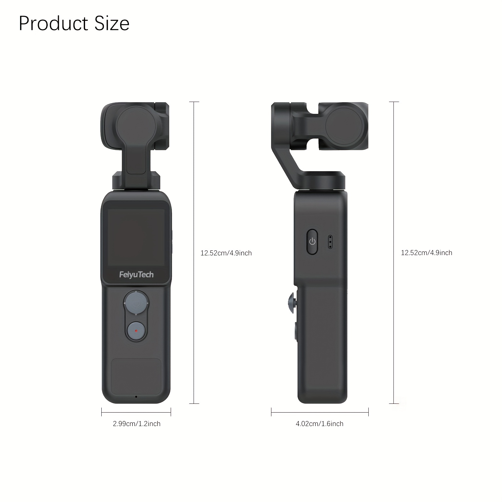 pocket   camera gimbal 4k handheld stabilizer with 130 view magnetic body 4x   beauty effects usb rechargeable battery details 0