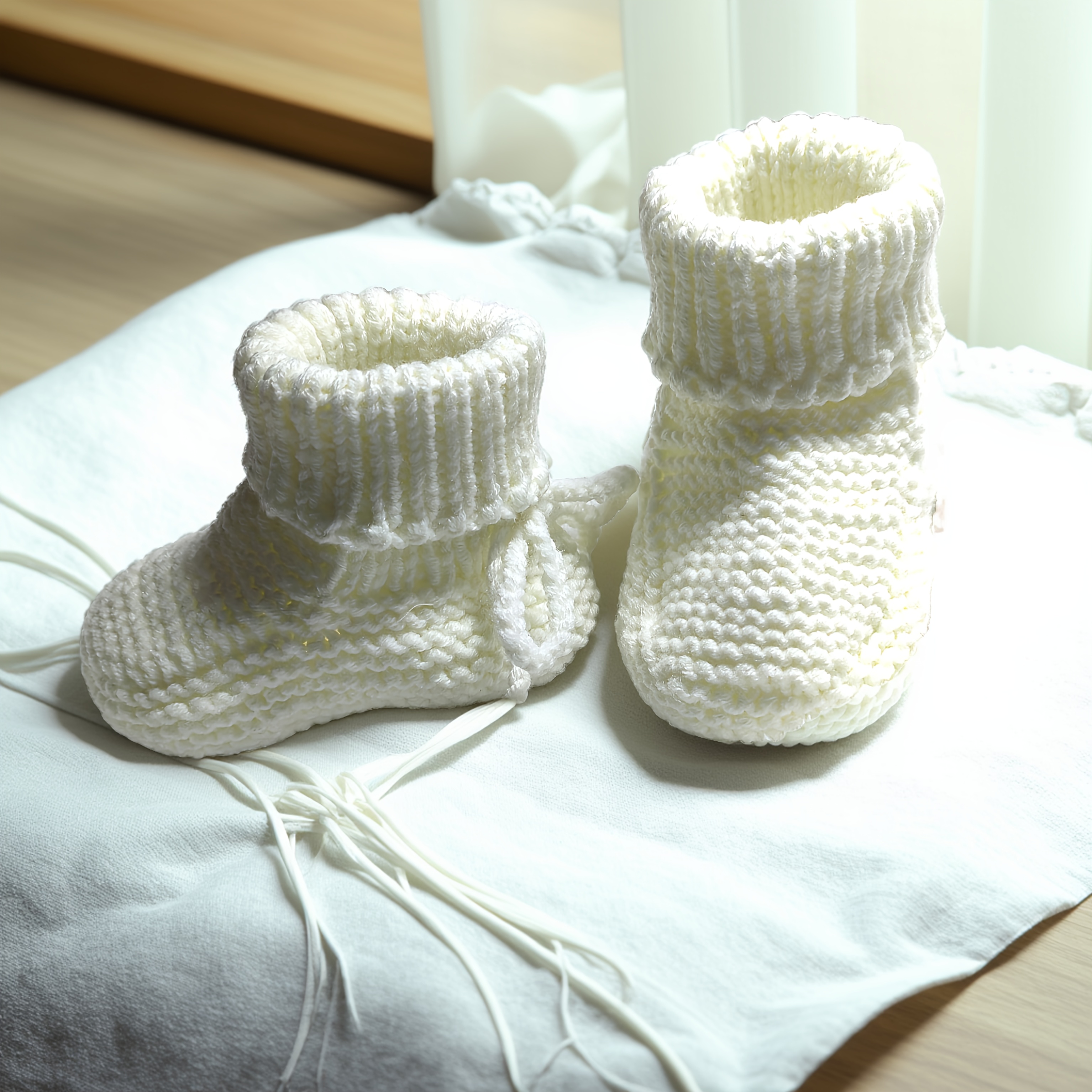 baby boys hand knitted slip booties soft warm winter infant Temu