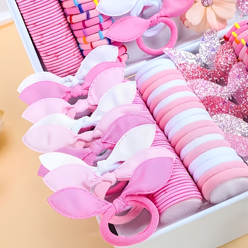 180pcs Random Pink Butterfly Hair Accessory Set