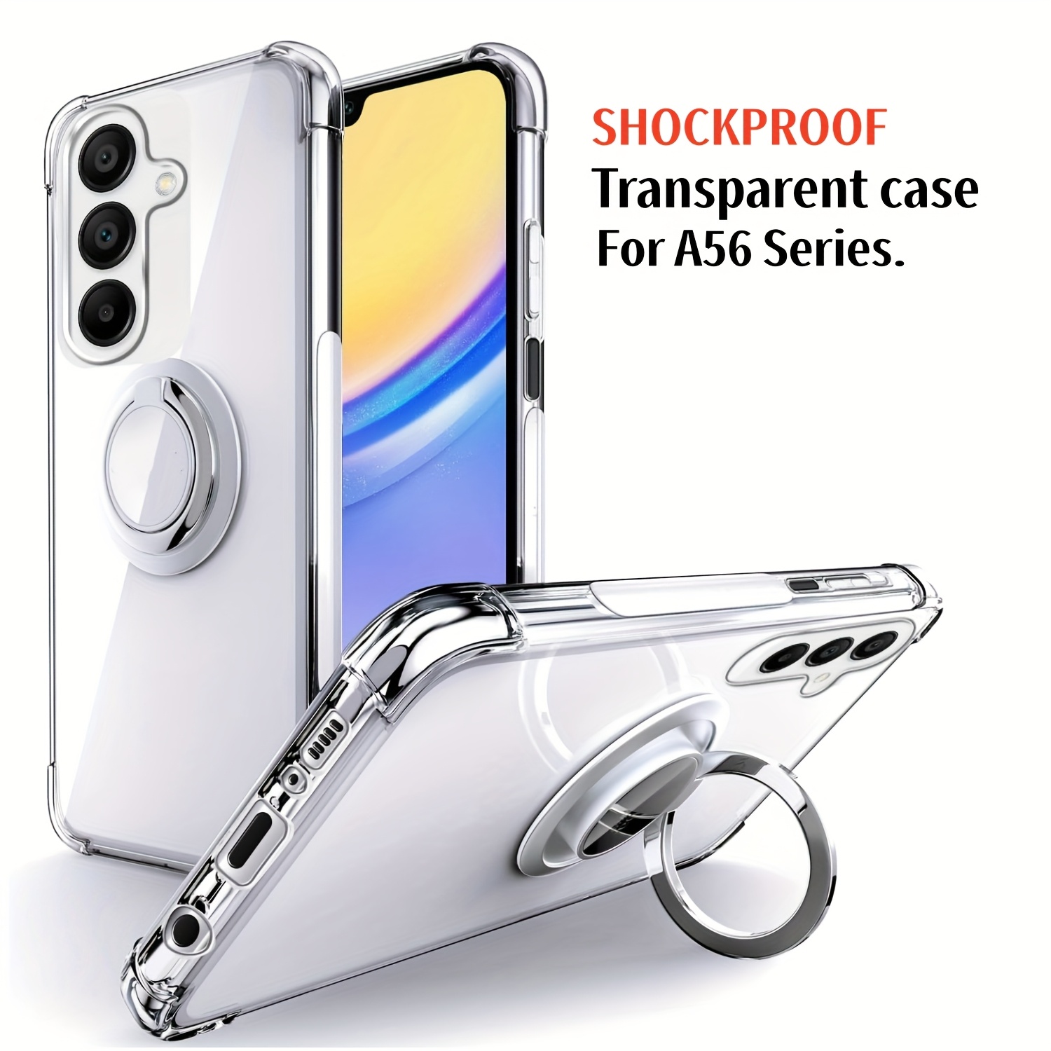 E-shop Handyhülle: Ringhalter Verstärkte Ecken Stoßfest Klare Weiche TPU Hülle Kompatibel mit for Galaxy A56 / A36 / A26 / A16 4G / A16 5G / A06 5G /