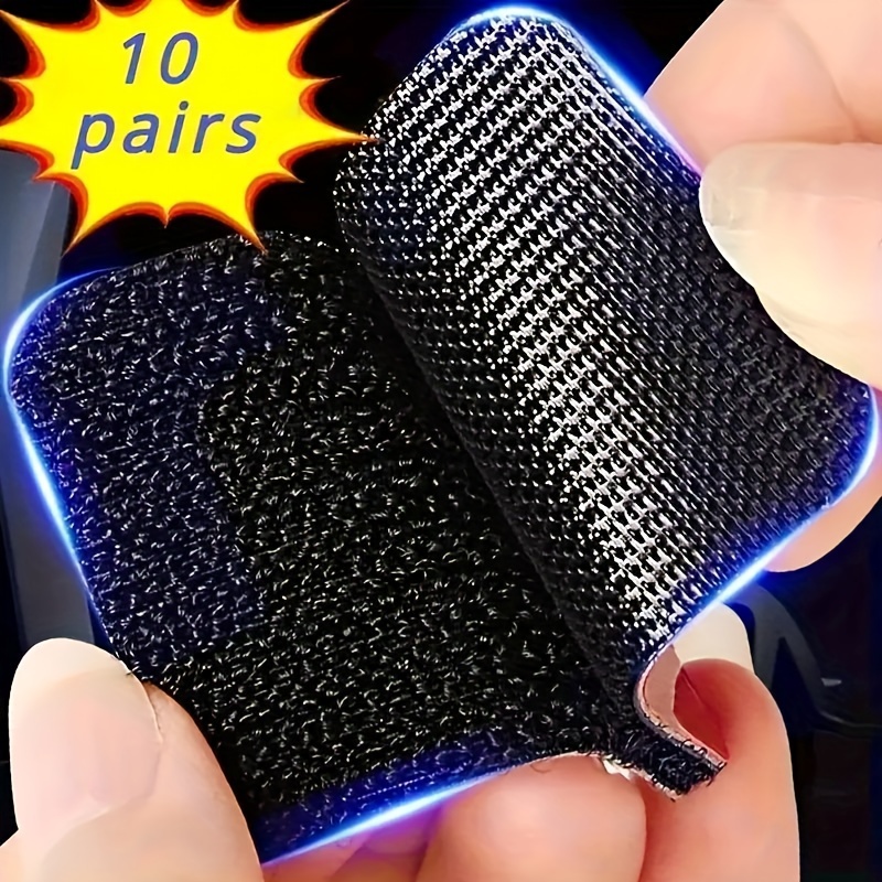 

10 Pairs Polyamide Interlocking Tape, Reusable Hook And Loop Fastener Pads, Strong Adhesion Carpet Grippers, Multipurpose Non-residual Sticky Squares