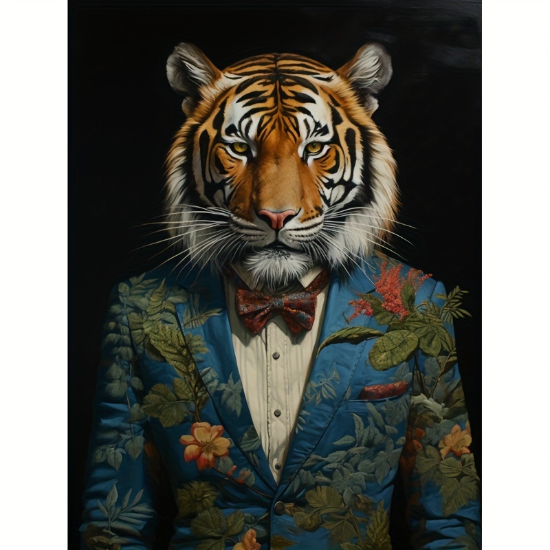 Acquista Quadri moderni su tela Stampati HD Cornice artistica da parete  Soggiorno Decorazioni per la casa 5 pezzi Poster di pittura con tigre  animale farfalla luminosa