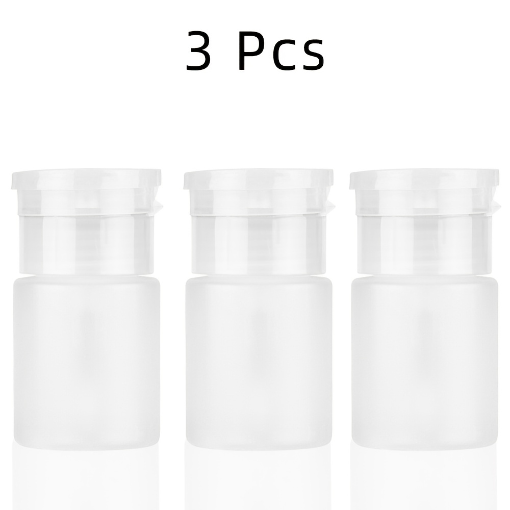 TEMU Set van 3 lege 60ml/2.11oz pompflessen, ideaal voor het bijvullen van make-up remover, nagellakremover, alcohol of toner. Deze lichtgewicht en