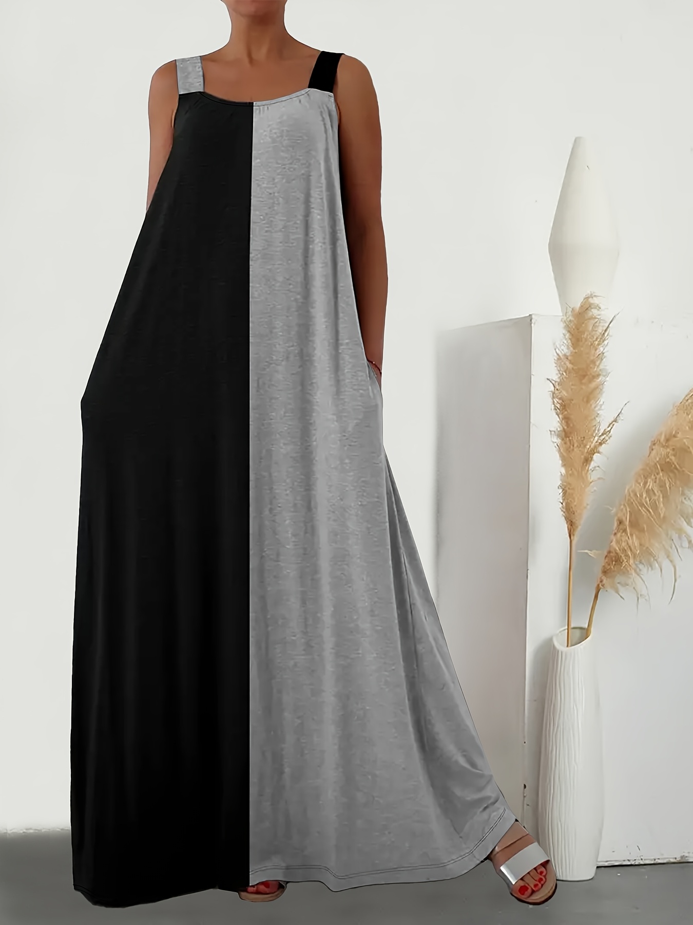plus size plus size haljina bojama i otvorenim leđima