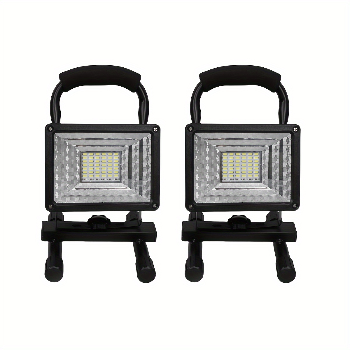 

1pc 2pcs 30w Led Work Light, Portable Waterproof Flood Light, Super Bright Cordless Job Site Worklight For Garage Workshop Car Construction Outdoor Lighting Black