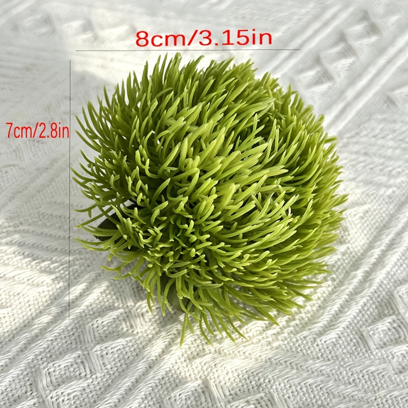TEMU 30pcs Artificial Flowers, Faux Green Spiky Floral Heads, Realistic Fake Greenery Balls For Diy Bouquet Vase Home Table Wedding Party Decor