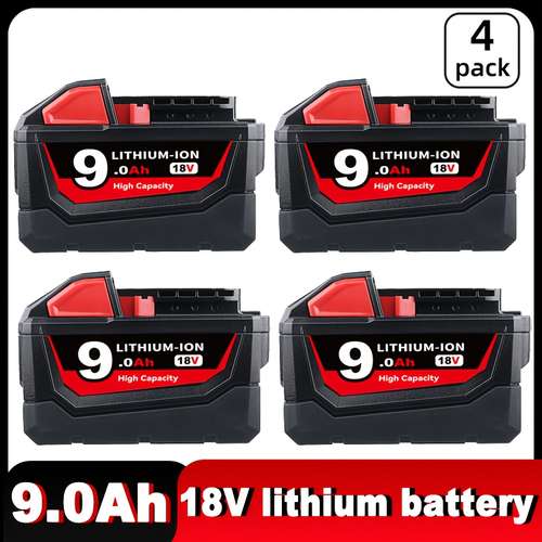 2pcs 9000mah 18v Lithium-ion Replacement For M -18 Battery 9.0ah Compatible With 48-11-1828 18 Volt Tools