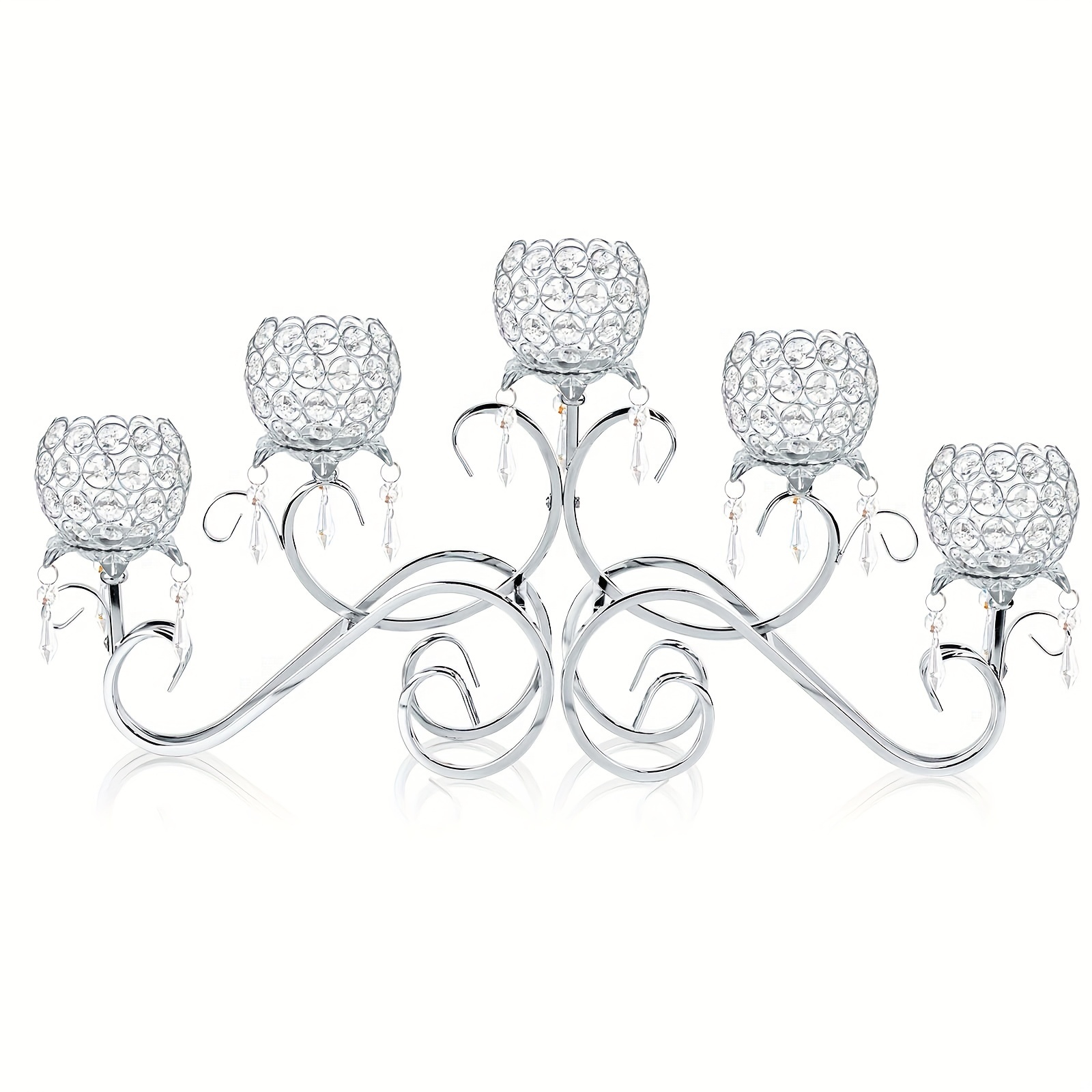 1pc 5 , Candelabra, Wish , Metal Christmas , Suitable For Dining Table .