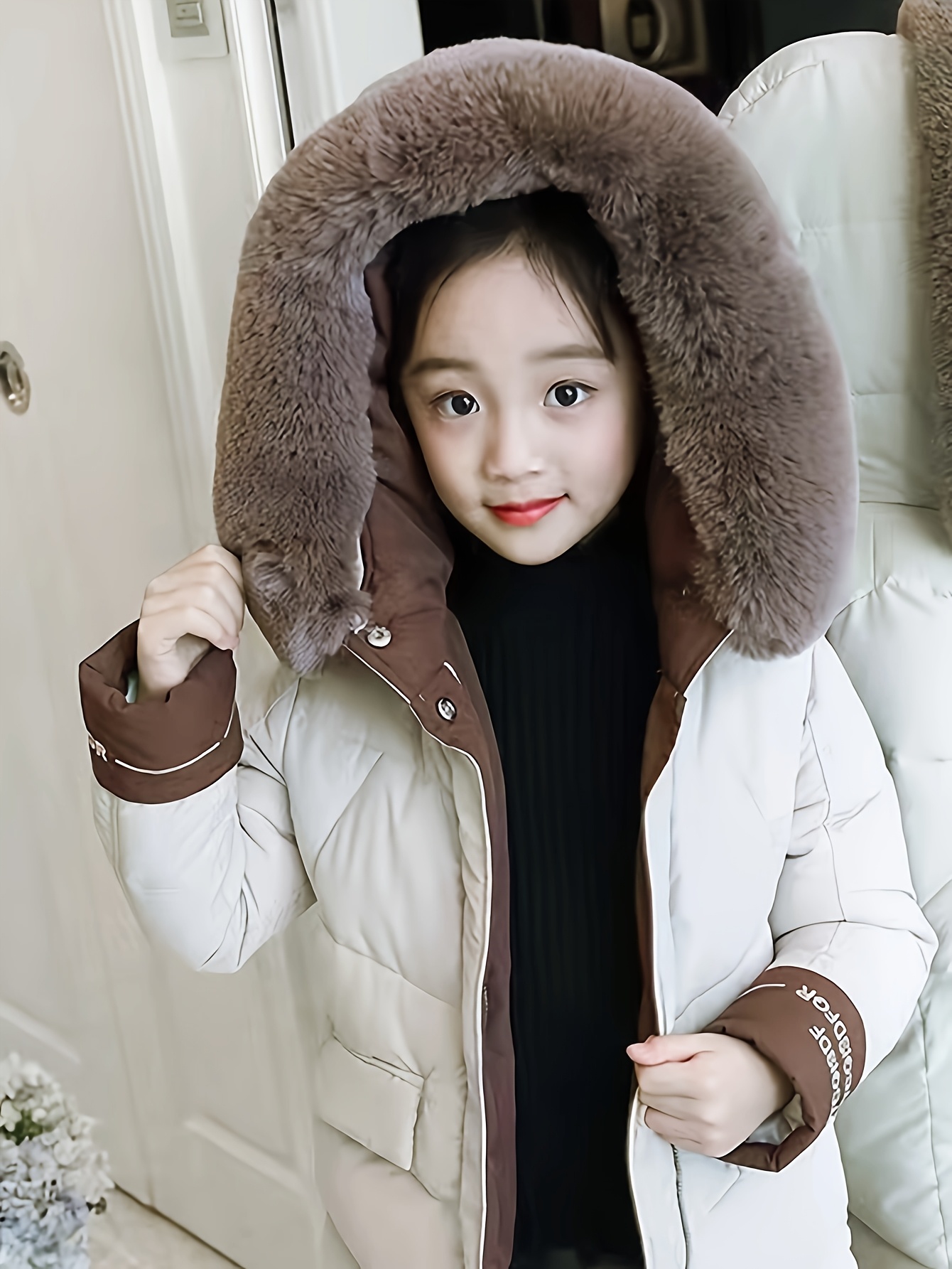 Manteau Hiver Fille Veste Fourrure Fille 10 Ans Doudoune Longue Veste Fille  16 Ans Parka Longue Ado Filles Tailles