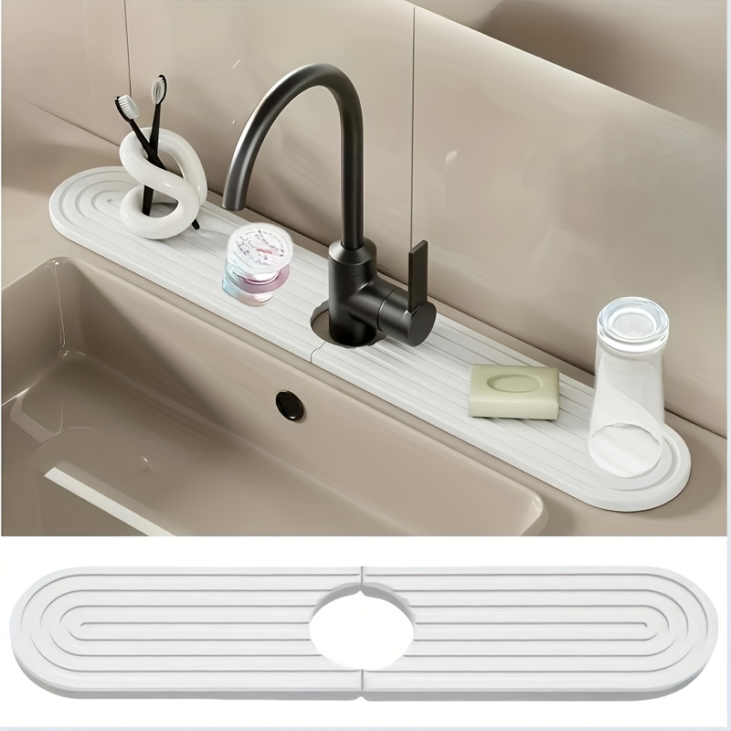 TEMU 1pc Kitchen And Dining Diatomite Drying Pad, Kitchen Sink Pad, Anti-slip Pad, Countertop Protection Pad, Dish Draining Pad, Absorbent Pad,
