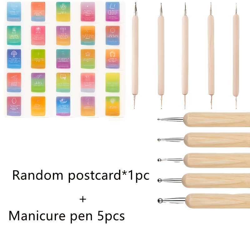 TEMU High-quality Wooden Point Pen - Double-, Available In Different Thicknesses, Suitable For Painting And Nail Art. Diy Nail Art Enthusiasts And