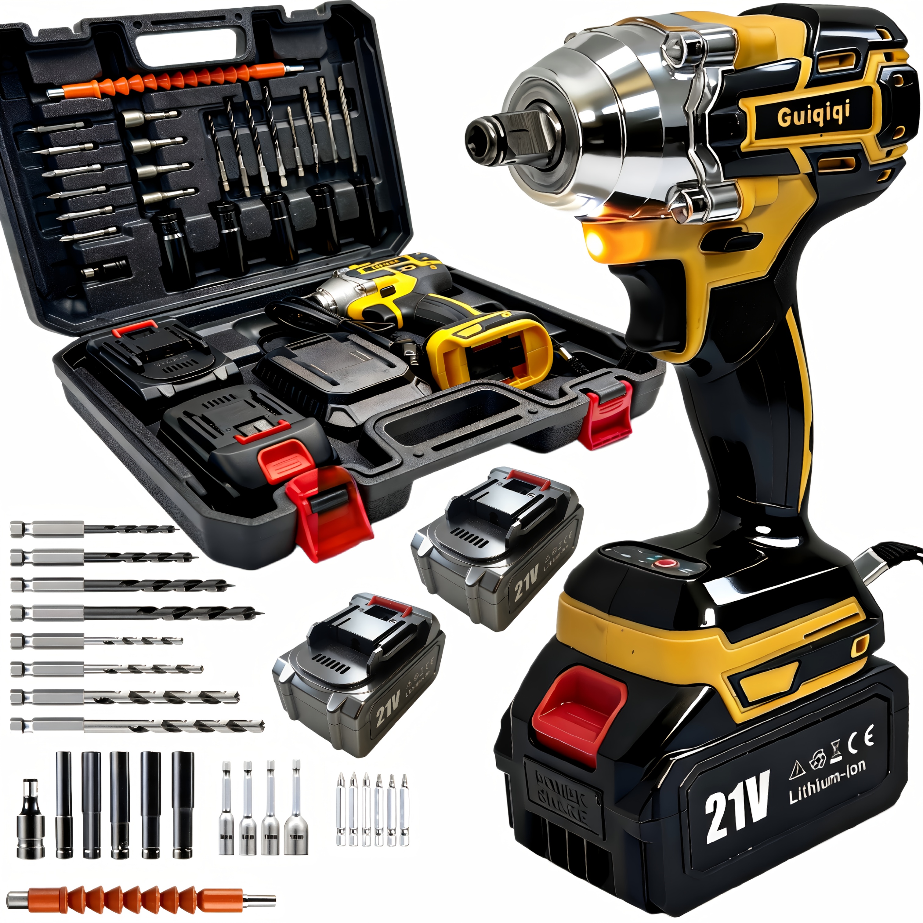 21v wrench set 1 2 battery toolbox charger socket and all additions set   for the automotive   and industrial home decor mens gift
