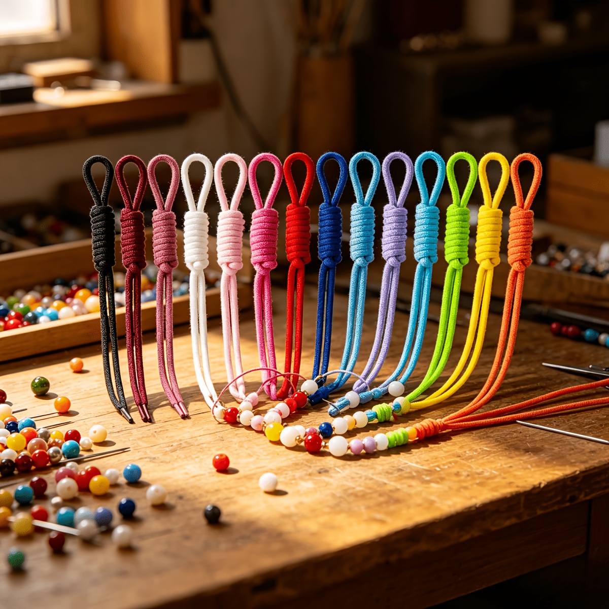 20 Random Colour Paracord Keychains Set
