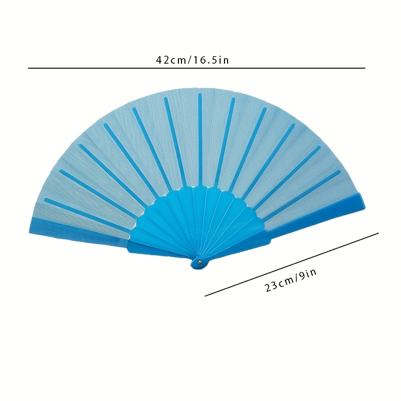 Plain Wedding Fan, Customizable Text, Plastic Folding Fan
