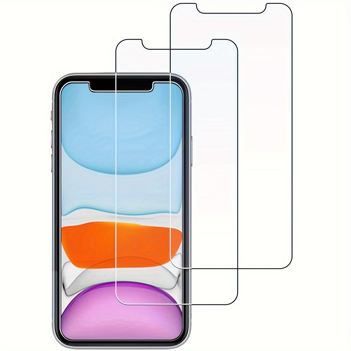 

2pcs Transparent Screen Protector Tempered Glass Film For Iphone 11/12/13/14/15/16/7/8/se2/x/xs/xr/16pro Max/16plus