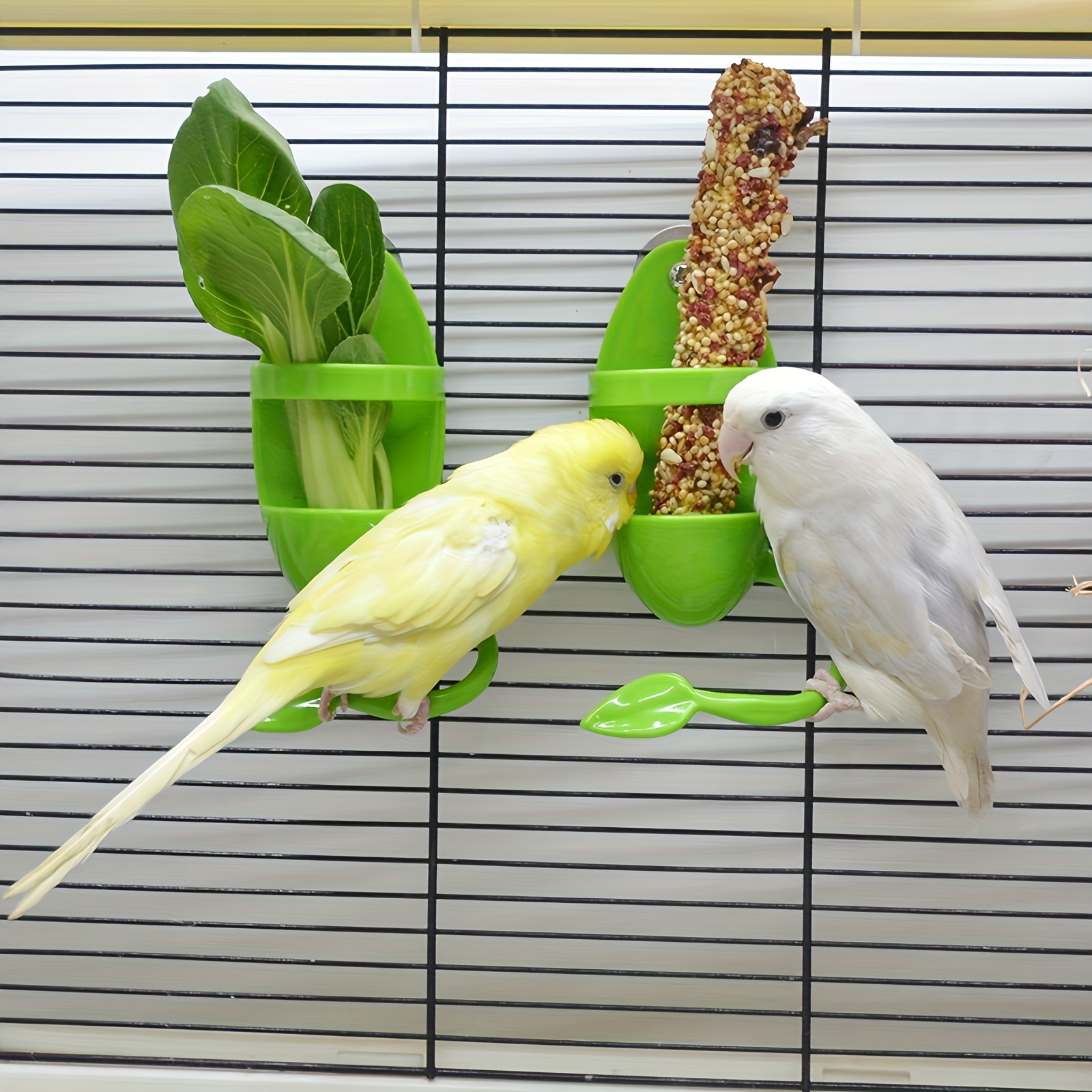 

1pc Bird Cuttlebone Holder Fruit And Vegetable Feeder Station, Perfect Birdcage Accessory For Healthy And Entertainment